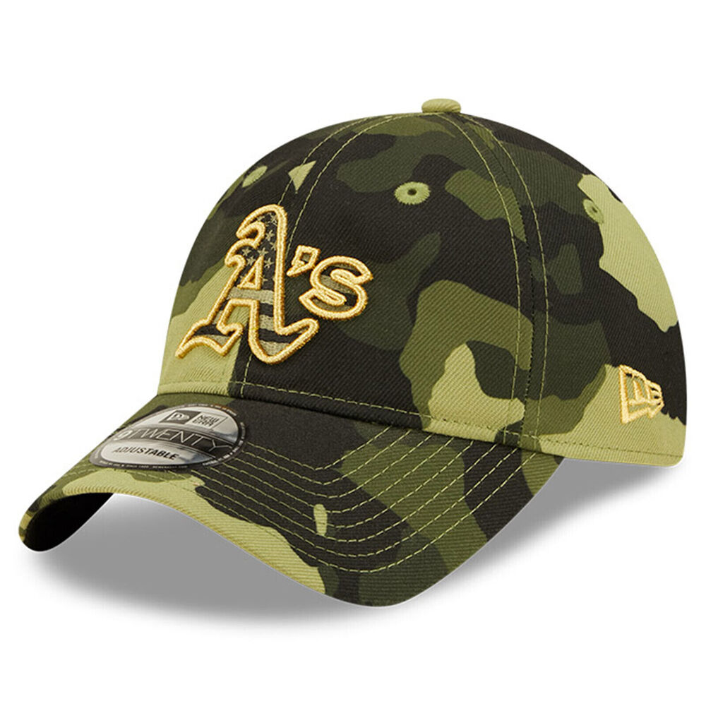 New Era Oakland Atheletics A's Armed Forces Day 2022 Camo 9Twenty Hat Adjustable
